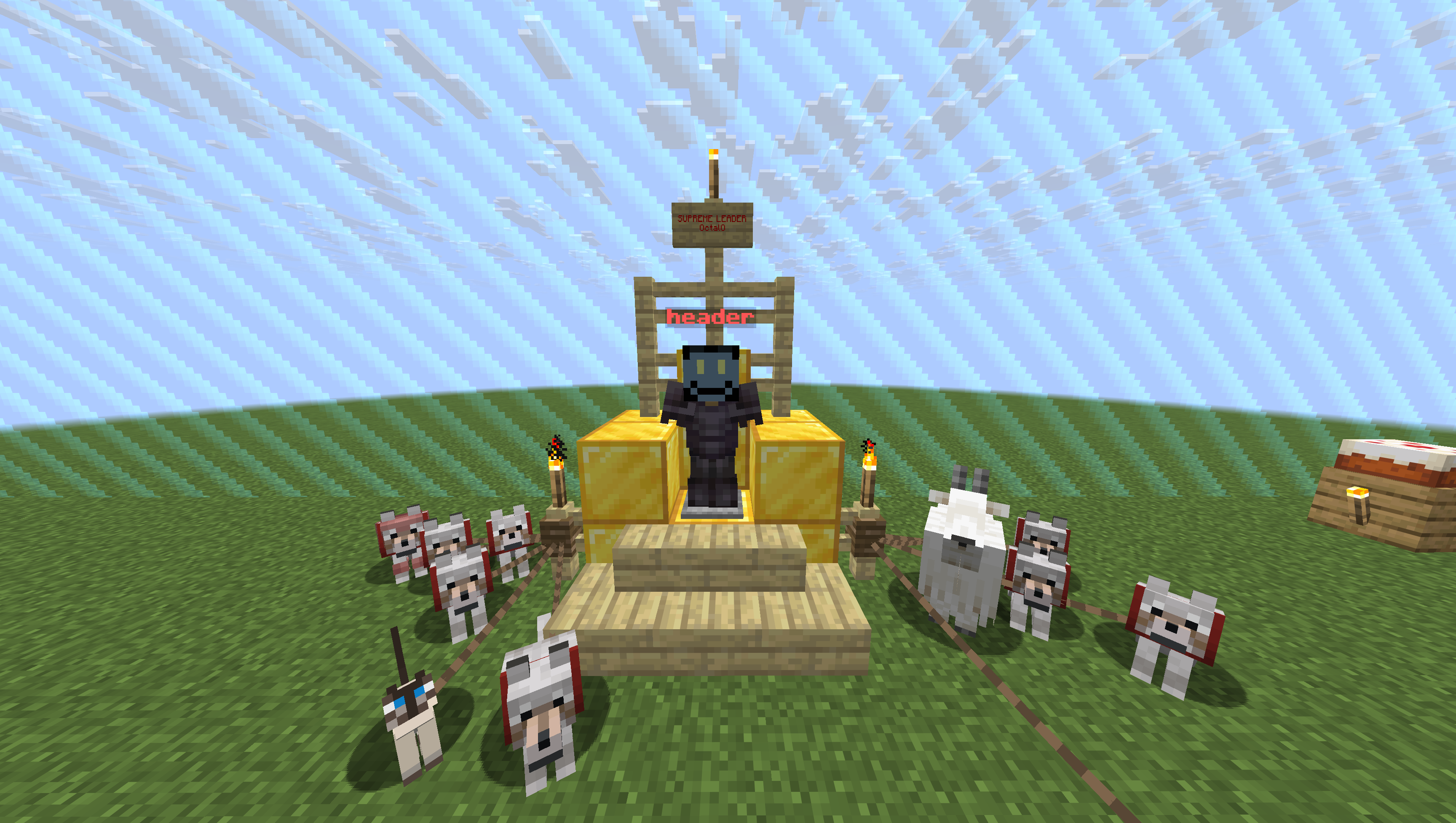Screenshot of header’s trone and members of OctalO